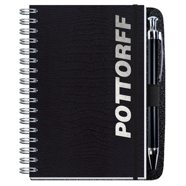 4" x 6" journal with alligator embossed cover, 100 sheets, with... from ASI 50873 Drum-Line / Drum-line Inc