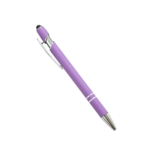 Rubberized aluminum stylus pen with a stylus tip for easy touchscreen... from ASI 37218 Athena Promo (tm)