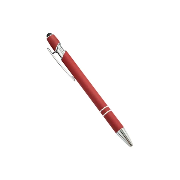 Rubberized aluminum stylus pen with a stylus tip for easy touchscreen... from ASI 37218 Athena Promo (tm)