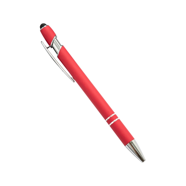 Rubberized aluminum stylus pen with a stylus tip for easy touchscreen... from ASI 37218 Athena Promo (tm)