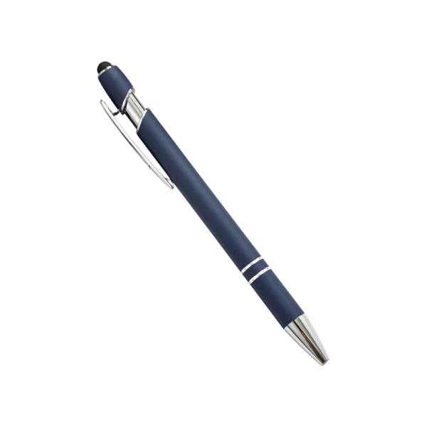 Rubberized aluminum stylus pen with a stylus tip for easy touchscreen... from ASI 37218 Athena Promo (tm)