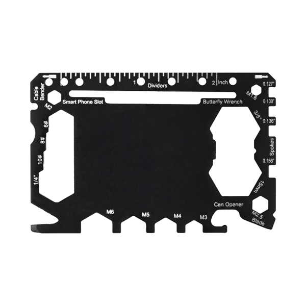 Credit card size multi tool made of stainless steel packed with... from ASI 57655 STOPNGO Line