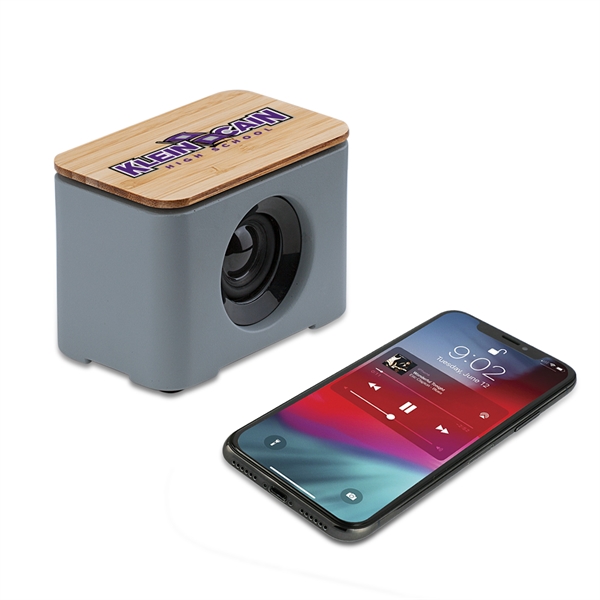 Eco Friendly 2-in-1 Bamboo Wireless Charger and Cement Speaker... from ASI 90154 Sunjoy Group Inc