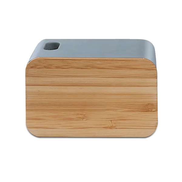 Eco Friendly 2-in-1 Bamboo Wireless Charger and Cement Speaker... from ASI 90154 Sunjoy Group Inc