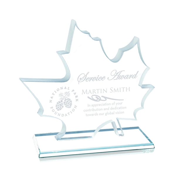 Starfire leaf design award, 3/8" thick.... from ASI 84592 St Regis Group / Prestige Glass