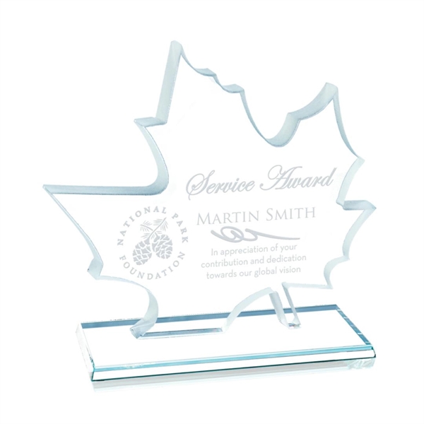 Starfire leaf design award, 3/8" thick.... from ASI 84592 St Regis Group / Prestige Glass