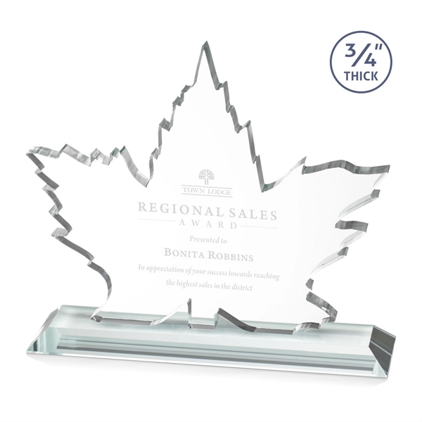 Stunning Starfire Crystal formed into a beautiful maple leaf mounted on... from ASI 84592 St Regis Group / St Regis