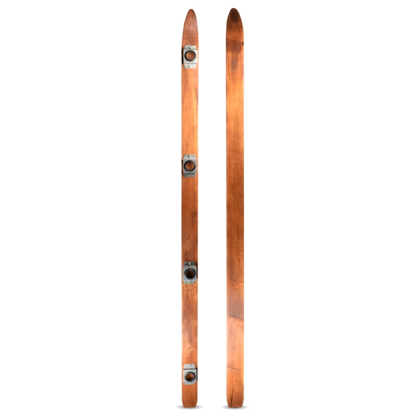 Customizable wood shot glass holder shaped like a ski that measures... from ASI 72657 Active Life Promo / Apres Ski