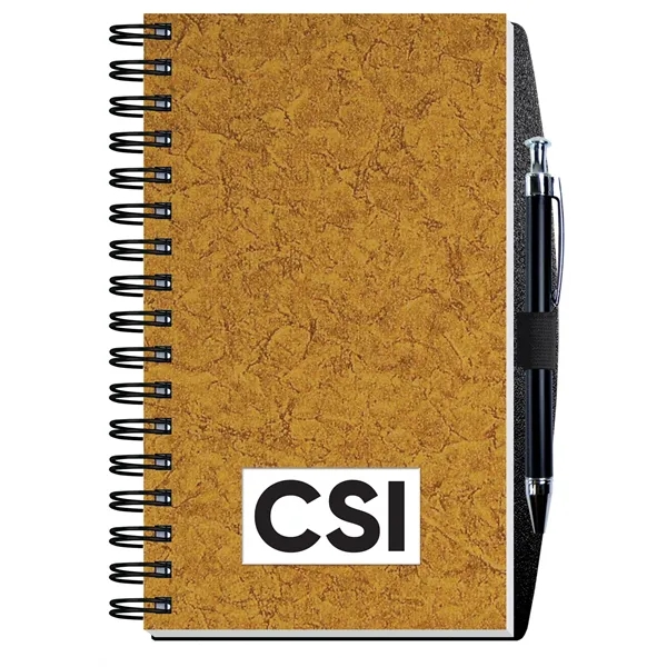 Journal with die cut heavyweight cover, printed insert sheet, 100 inside... from ASI 50873 Drum-Line / Drum-line Inc