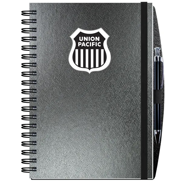 7" x 10" Classic journal with die cut heavyweight cover, printed... from ASI 50873 Drum-Line / Drum-line Inc