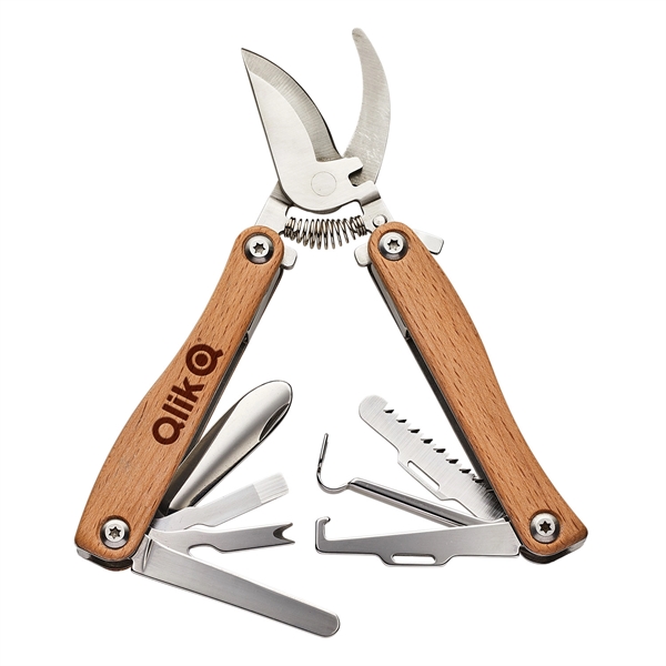 Stainless-steel implements with wood handles includes garden pruning shears, flat screwdriver,... from ASI 46170 Compass Industries Inc