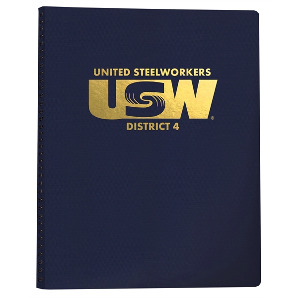 Foil stamped flex cover journal with 80 lined inside sheets and... from ASI 50873 Drum-Line / Drum-line Inc