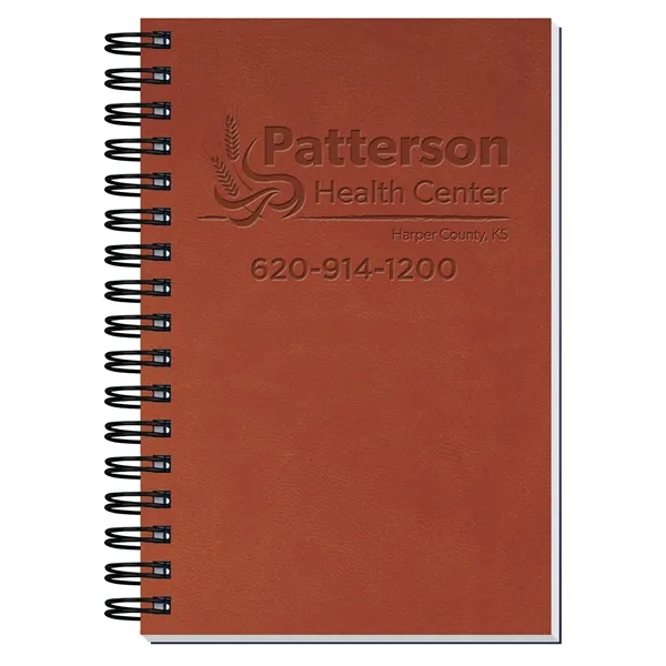 Executive 4" x 6" journal with supple leather like cover and... from ASI 50873 Drum-Line / Drum-line Inc