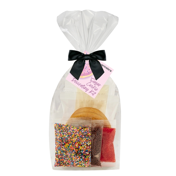 Sugar Cookie Decorating Kit with two cookies, icing packet, sugar, sprinkles,... from ASI 71685 Midnite Snax®