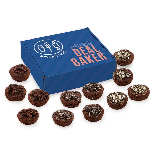 Brownie Bites Mailer Box with 12 individually wrapped brownies with decadent... from ASI 71685 Midnite Snax®