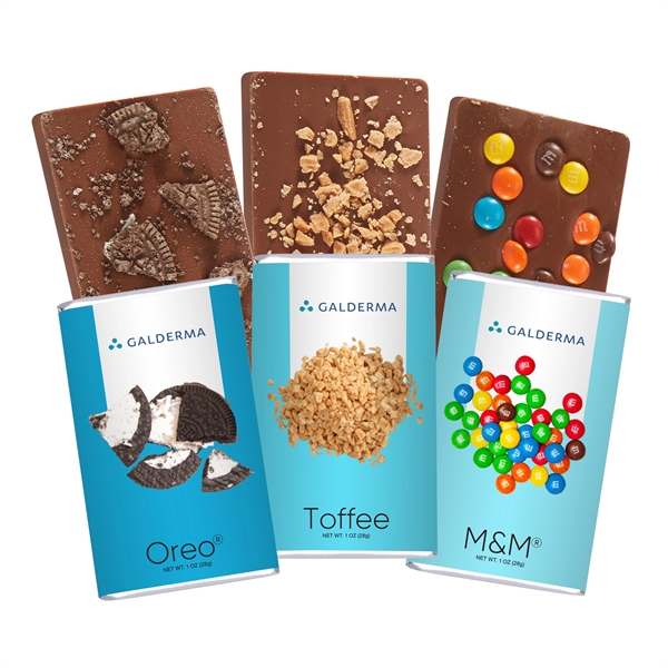 1 oz. Belgian milk chocolate bar sets of three, four, or... from ASI 71685 Midnite Snax®