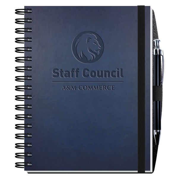 Executive 6 1/2" x 8 1/2" journal with supple leather like... from ASI 50873 Drum-Line / Drum-line Inc