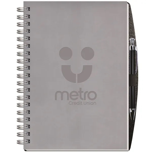 Executive 7" x 10" journal with leather like cover, 100 sheets,... from ASI 50873 Drum-Line / Drum-line Inc