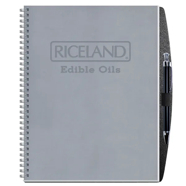 Executive 8 1/2" x 11" journal with leather like cover, 100... from ASI 50873 Drum-Line / Drum-line Inc