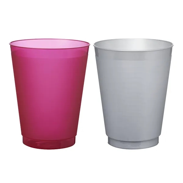 Frosted reusable plastic cups with 16 oz. capacity plus 1 color... from ASI 37218 Athena Promo (tm)