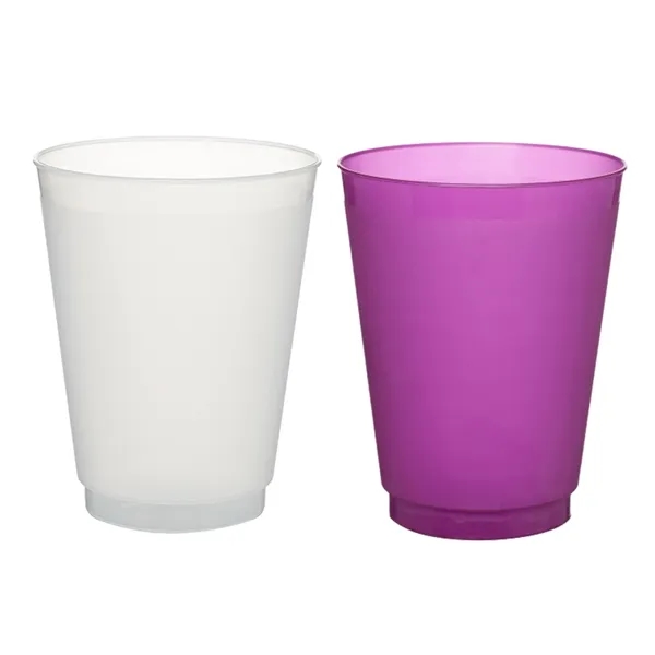 Frosted reusable plastic cups with 16 oz. capacity plus 1 color... from ASI 37218 Athena Promo (tm)