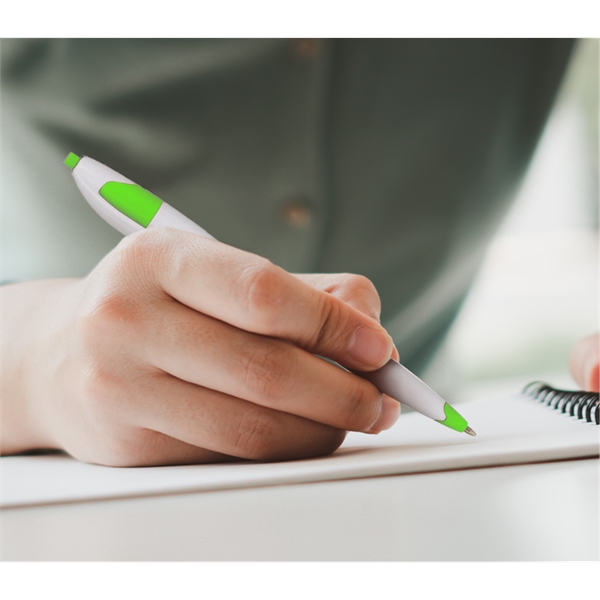 Corporate plastic ballpoint pen plus 1 color silkscreen imprint on 1... from ASI 37218 Athena Promo (tm)