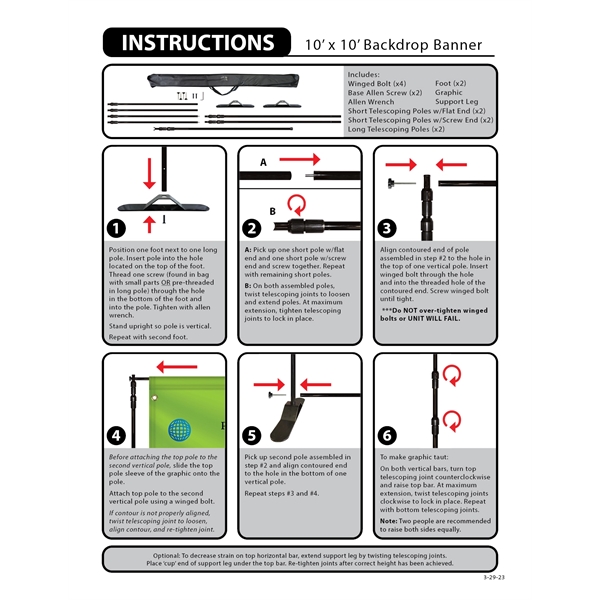 Banner for a 10' x 10' backdrop kit... from ASI 80228 Quinn