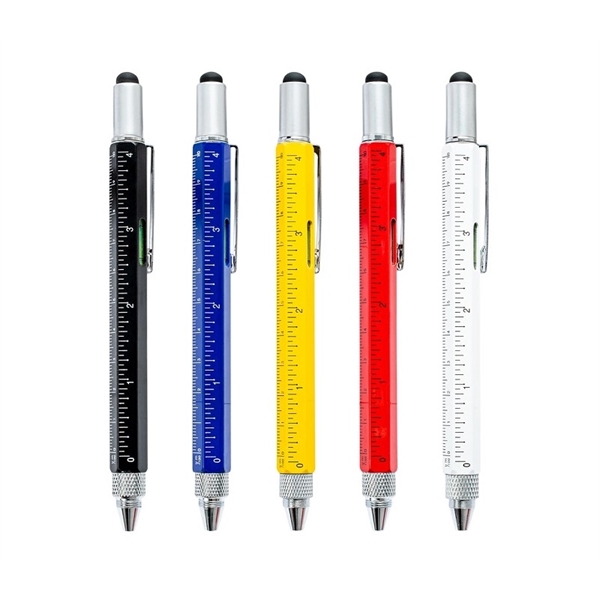 6 in 1 multifunction tool pen plus 1 color silkscreen imprint... from ASI 37218 Athena Promo (tm)