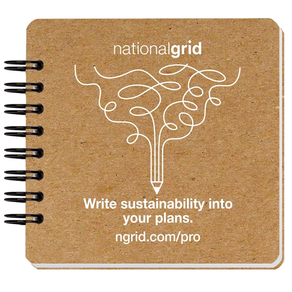 Recycled squared notebook with Natural 22 pt. chipboard made with 80%... from ASI 50873 Drum-Line / Drum-line Inc