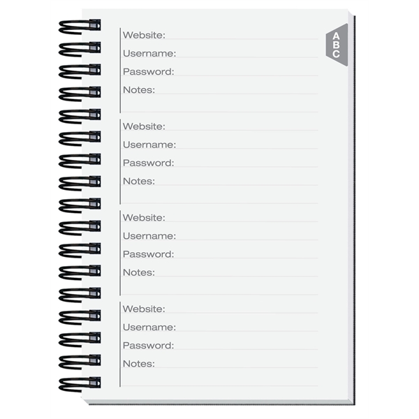 4" x 6" password log with pen to keep track of... from ASI 50873 Drum-Line / Drum-line Inc