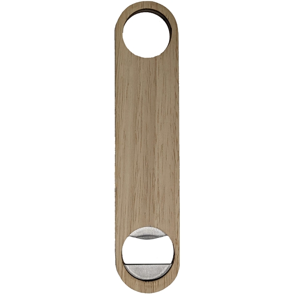 7." x 1.75" bamboo stainless steel bottle opener.... from ASI 62677 iline PROMO (The Innovative Line) / iline (The Innovative Line)
