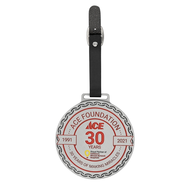 2.5" x 2.5" x 2mm alloy metal golf bag tags with... from ASI 52263 EMT