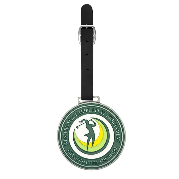 2.5" x 2.5" x 2mm alloy metal golf bag tags with... from ASI 52263 EMT
