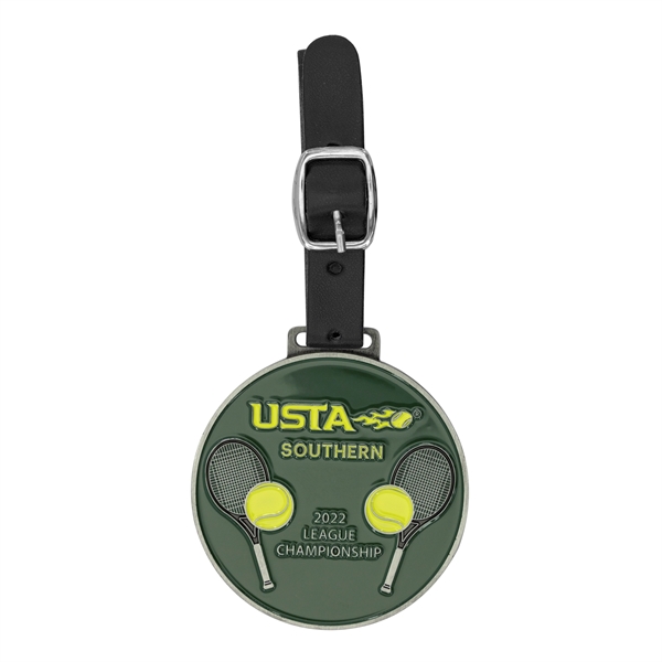 2.5" x 2.5" x 2mm alloy metal golf bag tags with... from ASI 52263 EMT