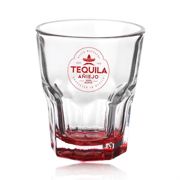 1.5 oz. shot glass with a hexagon shaped bottom.... from ASI 39552 BEL Promo