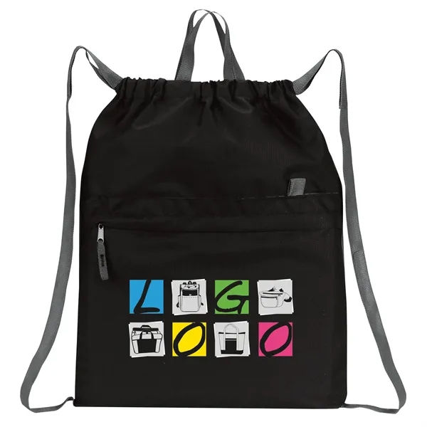 Contempo Drawstring Backpack is a simple & unique cinch closure sport... from ASI 46420 Continental Mkting Svc Inc