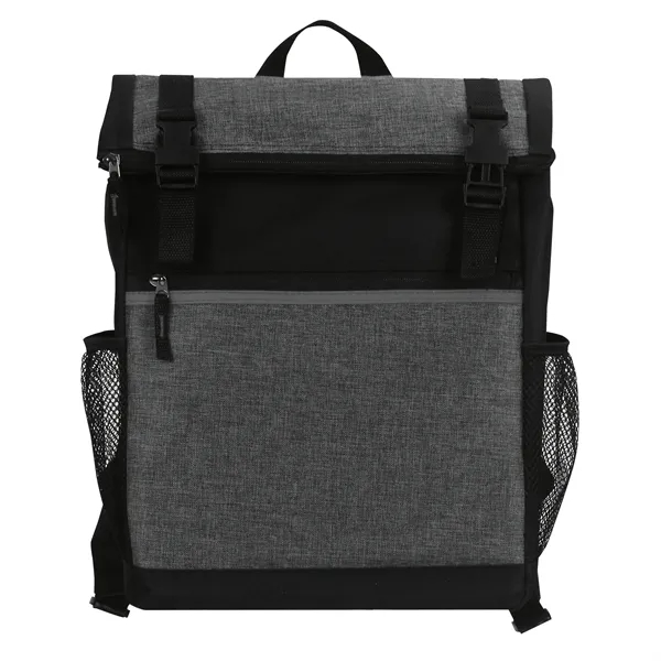 Spacious backpack w/ multiple zip pockets and a roll top.... from ASI 46420 Continental Mkting Svc Inc