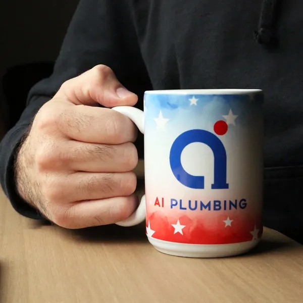 A USA-made ceramic mug, featuring a full-color decoration.... from ASI 61966 HPG / Best Promotions USA