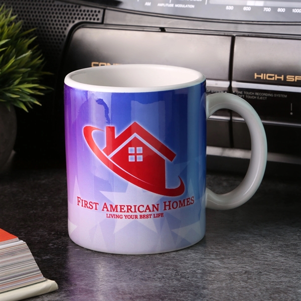 An 11 oz USA-made ceramic mug... from ASI 61966 HPG / Best Promotions USA