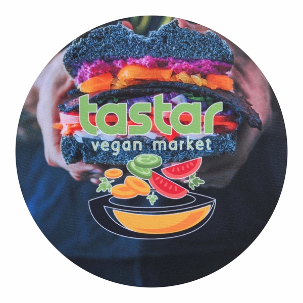 8" round rubber mouse pad with full-color imprint-ensures your brand is... from ASI 61966 HPG / Best Promotions USA