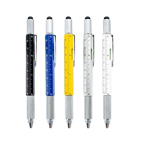 6-in-1 multipurpose tool pen plus 1 color silkscreen or laser engraving... from ASI 37218 Athena Promo (tm)