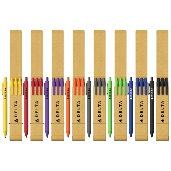 A collection of three Alix Ballpoint Pens, presented in a recycled... from ASI 88660 Spector & Co.