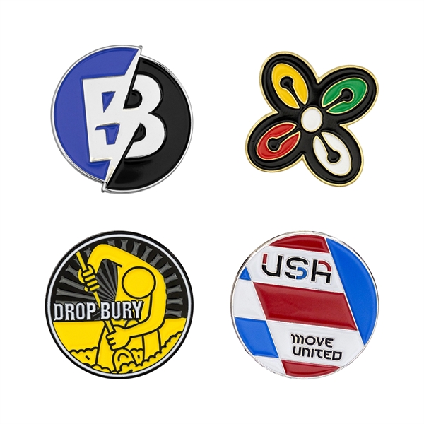 1" or 1.25" die struck iron and enamel golf ball marker.... from ASI 52263 EMT / EMT EASY
