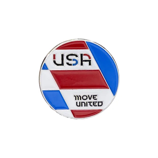 1" or 1.25" die struck iron and enamel golf ball marker.... from ASI 52263 EMT / EMT EASY