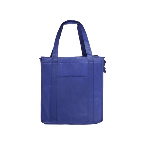 Non-woven insulated cooler bag with pocket plus 1 color silkscreen imprint... from ASI 37218 Athena Promo (tm)