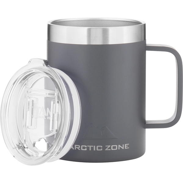14 oz 18/8 stainless mug with vacuum insulation, clear push-on lid,... from ASI 51197 ETS Express, LLC