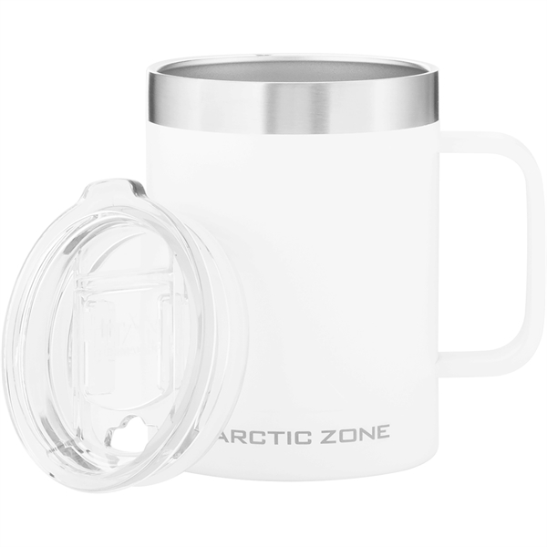 14 oz 18/8 stainless mug with vacuum insulation, clear push-on lid,... from ASI 51197 ETS Express, LLC