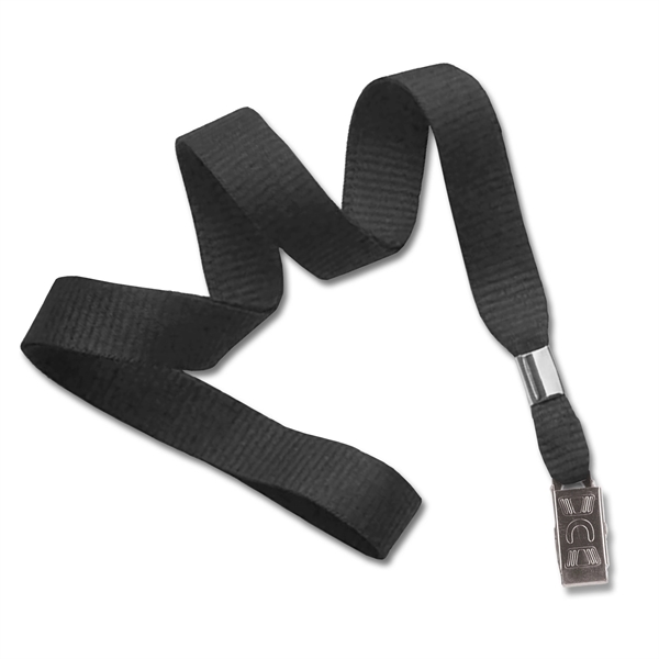 Available Same Day! These blank flat braided polyester lanyards come with... from ASI 79898 Promovision