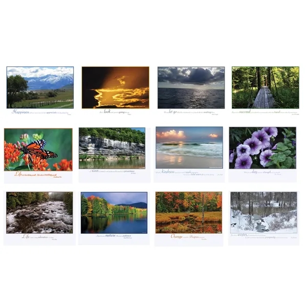 12 month wall calendar featuring scenic landscapes and motivational quotations.... from ASI 50873 Drum-Line / Drum-line Inc