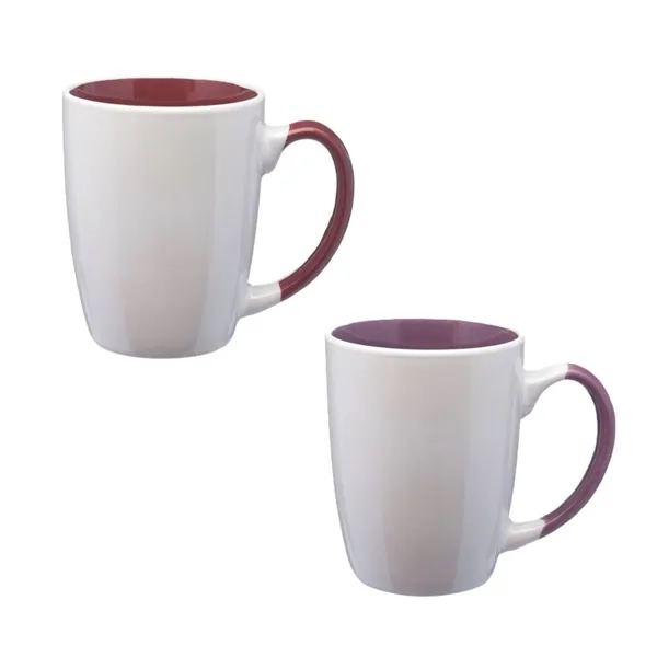 Dual tone stoneware mug, 12 oz. capacity with 1 color silkscreen... from ASI 37218 Athena Promo (tm)